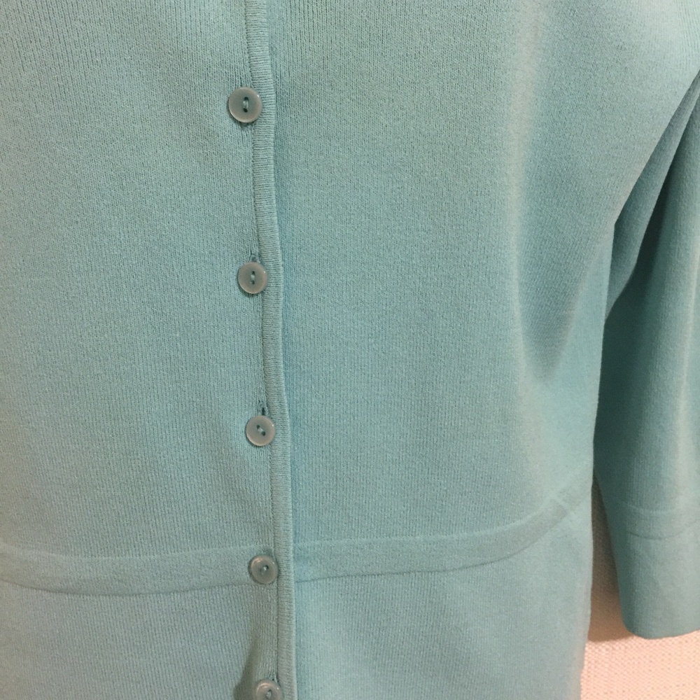 Talbots Sweater Size Small Blue Cardigan - Picture 4 of 7